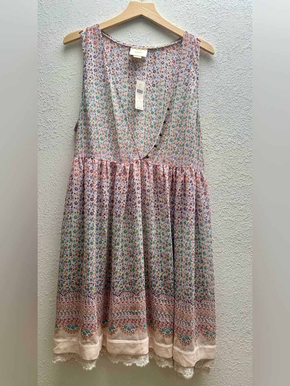 Maeve Violetta Floral Sheer Chiffon Sundress — NWT